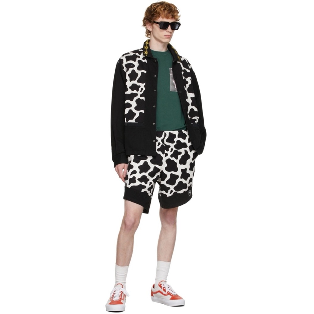 BRAIN DEAD • Black/White Cow Cabana Shirt, L - Picture 13 of 16